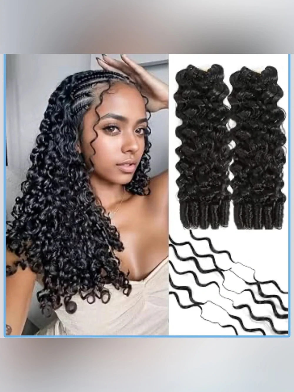 Burmese Curly Human Hair Crochet Human Crochet Hair 16 Inch Pre-separated